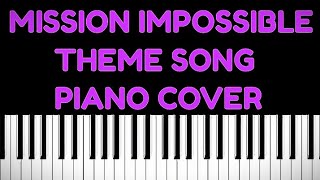 MISSION IMPOSSIBLE THEME SONG PIANO COVER  MISSION IMPOSSIBLE [upl. by Snider]