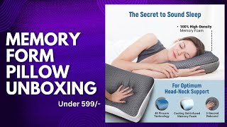 Best Memory Form Pillow  Memory Form Pillow Unboxing  La Verne Cooling Gel Infused Memory Pillow [upl. by Zawde]