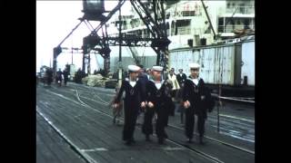 HMAS Melbourne at Port Chalmers February 1957 [upl. by Rebba]