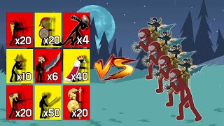 Ultimate Stick War Legacy Showdown All Units vs Kai Rider Giant Boss [upl. by Rori283]