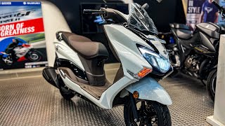 2024 Suzuki Burgman 125 White  Detailed Review  Best Looking Scooter In India 🫡 [upl. by Kurtzman589]