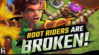 Come usare le Root Riders dopo i nerf solo tre stelle clash of clans [upl. by Fry672]