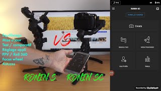 RONIN S VS RONIN SC Test complet  réglages En français [upl. by Aenitsirhc]