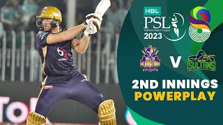 2nd Innings Powerplay  Quetta Gladiators vs Multan Sultans  Match 28  HBL PSL 8  MI2T [upl. by Yruam]