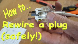 Basic tips on how to fit amp wire an Australian electrical plug DIY extension cord repairmodification [upl. by Anileh]