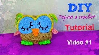 BOLSA TEJIDA A CROCHET PASO A PASO CON FORMA DE BUHO [upl. by Goeselt]