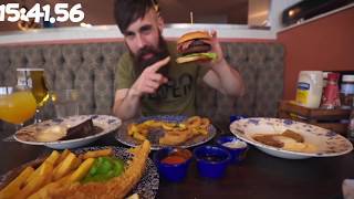 THE WETHERSPOONS 10000 CALORIE CHEAT MEAL CHALLENGE  BeardMeatsFood [upl. by Bortman]