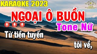 Ngoại Ô Buồn Karaoke Tone Nữ Nhạc Sống  Trọng Hiếu [upl. by Nal483]