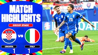 Croatia vs Italy 1  1 Highlights Euro 2024 [upl. by Anikahs894]