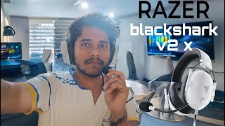 Unboxing Gaming RAZER BLACKSHARK V2X on ear head phone under 3 razerstreamer headphones [upl. by Hungarian705]