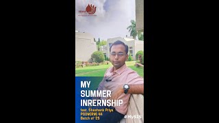 My SIS ft Shashank Priya  Summer Internship Experience  IRMA [upl. by Akihdar]