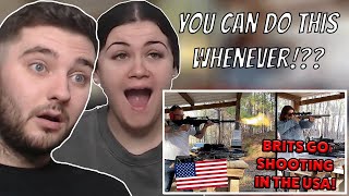 British Couple Reacts to BRITS Go SHOOTING in ALABAMA GUN RANGE [upl. by Cleve]