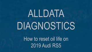 Using ALLDATA Diagnostics to Perform Oil Life Resets on VWAudi Vehicles [upl. by Verina893]