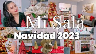 DECORA TU SALA PARA NAVIDADDECORACION DE MI SALA NAVIDAD 2023IDEAS NAVIDEÑAS [upl. by Yelnek]