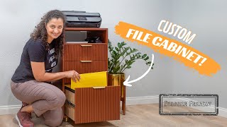 DIY File Cabinet And Printer Stand  With Fluted Drawers [upl. by Leehar]