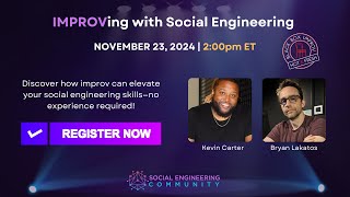 IMPROVing with Social Engineering Webinar Teaser [upl. by Lenes762]