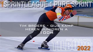 Tim Broere  Gijs Kamp 100m Sprintleague 1 Tilburg 2022 [upl. by Ayiram]