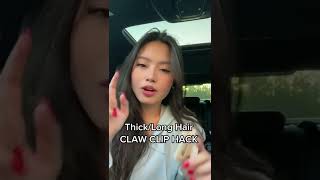 CLAW CLIP HACK For thick hairlong hair tutorial [upl. by Nwadahs391]