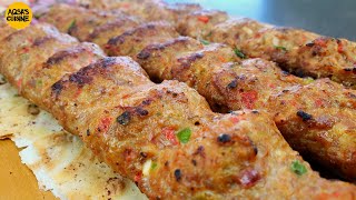 Turkish Adana Kebab ORIGINAL Recipe  Turkish Kebab Without Grill by Aqsas Cuisine  Turkish Kebab [upl. by Jennica]