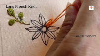 New Flower and Leaf Embroidery for Beginners With Five Basic Stitches [upl. by Tnairb]