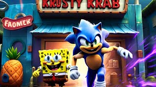 Sonic amp SpongeBob The Ultimate Showdown Against Eggman [upl. by Etnovert541]