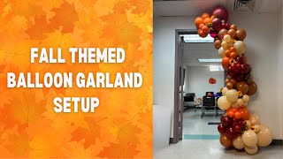 Set up a Fall Themed Balloon Garland with me  How to make a Balloon Garland [upl. by Airrehs]