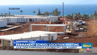 DOE officials gather to determine permanent location for King Kamehameha III Elementary School [upl. by Walkling]