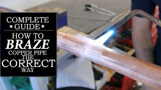 How To Silver Solder Braze a Copper Pipe AC Line Repair  GOT2LEARN [upl. by Eidolem]