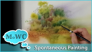 Spontaneous Watercolor Landscape – Canson Heritage Paper [upl. by Saretta]