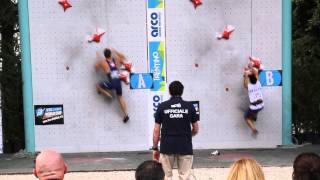 Speed Climbing World Record by Libor Hroza Arco 30082014 qualification round [upl. by Viddah4]