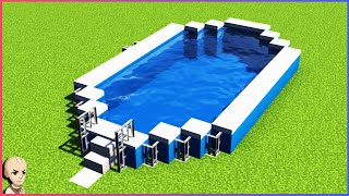 ✔️Minecraft  Easy Pool Design 4  Tutorial You Can Build✔️ [upl. by Yllet]