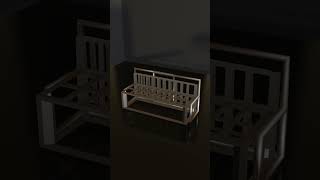 folding sofa come bed mechanism in 3d animation [upl. by Calisa]