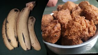 পাকা কলার বড়া 🍌 সুস্বাদু কলার পিঠা  PAKA KOLAR PITHA KOLAR BORA RECIPE [upl. by Enelkcaj944]