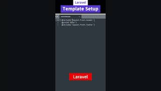 Laravel template Setup laravel shorts [upl. by Hesper320]