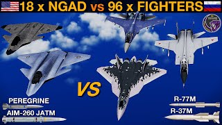 6th Gen NGAD Squadron vs Two 4th5th Gen Russian Fighter Air Wings WarGames 177  DCS [upl. by Aynam]