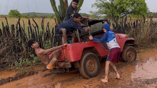 VLOG DE 1 HORA TRILHA DE JEEP ANTIGO MAIS LOUCA DE TODAS NA LAMA [upl. by Cioban]