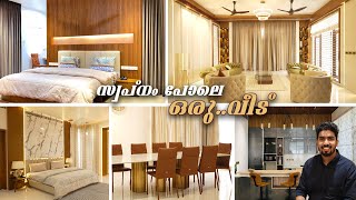 Contemporary Modern Home with Elegant Interior Home Tour Malayalam  Spacewood [upl. by Niamert747]