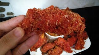 How to make Crispy Chicken StripsTenders  Spicy Perfect Hot Chicken Strips  Hot Cheetos Chicken [upl. by Melisa]