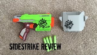 Nerf Zombie Strike Sidestrike Unboxing amp Review [upl. by Nnagrom]