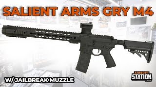 Salient Arms Intl GRY M4 Airsoft Rifle w Jailbreak Muzzle [upl. by Cherri990]