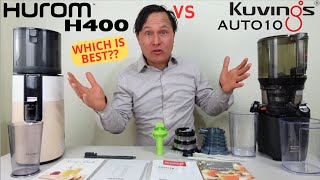 Kuvings Auto10 Hands Free vs Hurom H400 Easy Clean Comparison Review [upl. by Sudnak]