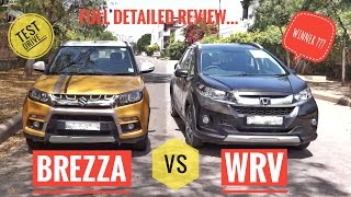 HONDA WRV vs BREZZA FULL DETAILED HINDI COMPARISON [upl. by Peregrine]