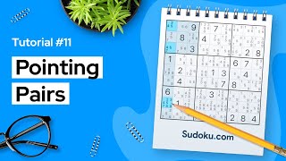 Pointing pairs  an Intermediate Sudoku technique [upl. by Maure]