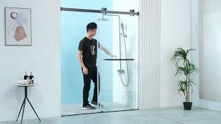 SHOWER DOOR DISPLAY  A01（Matt Black） [upl. by Htyderem146]