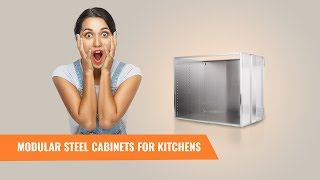 Modular stainless steel cabinets for kitchen [upl. by Yclehc]