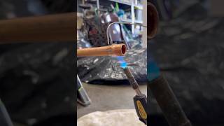 hot soldering a copper male adapter for hot water heater’s hot temperature and pressure relief valve [upl. by Burrus]