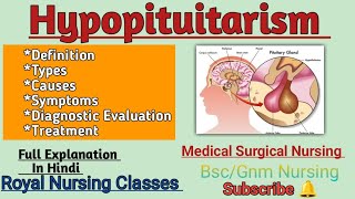 hypopituitarism in hindi l msn bsc nursing 2 nd year [upl. by Laine]