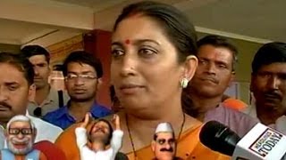 Smriti Iranis sorrow lost in joy of Modis victory [upl. by Elladine]