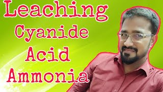 Class12 Metallurgy Concentration of ores Cyanide Acid ammonia leaching Tamil [upl. by Nanny]