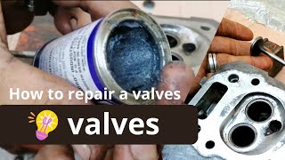 How to fix small engine valves  Repair honda lawn mower [upl. by Eldreeda]